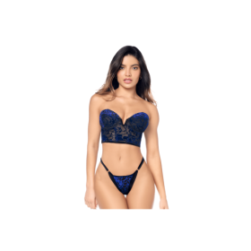 Ensemble 2 pièces Mapalé en velours floral 